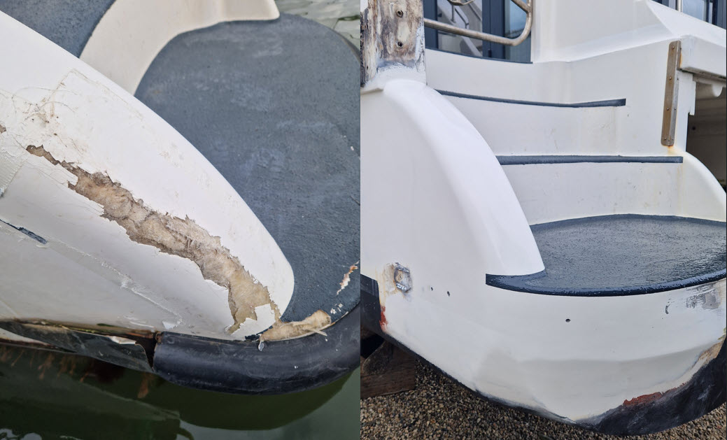 fibreglass damage